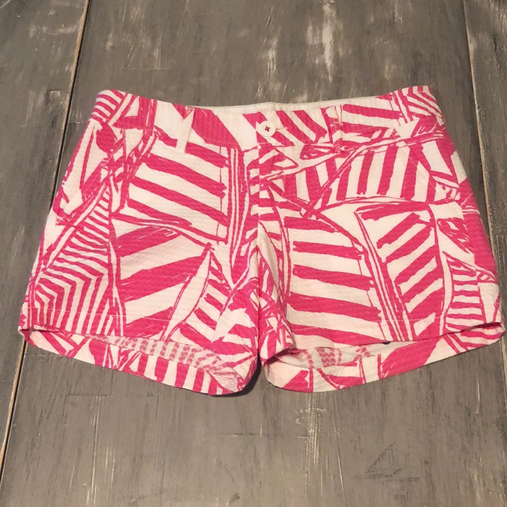 Lilly Pulitzer Pink & White Callahan Shorts